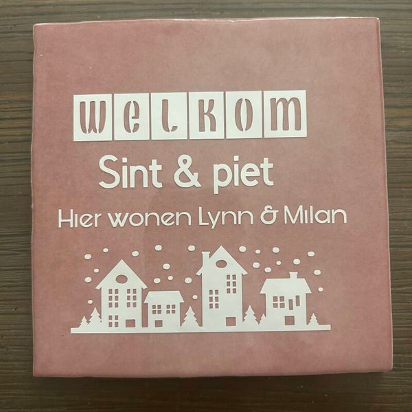 Tegeltje Sint hier wonen
