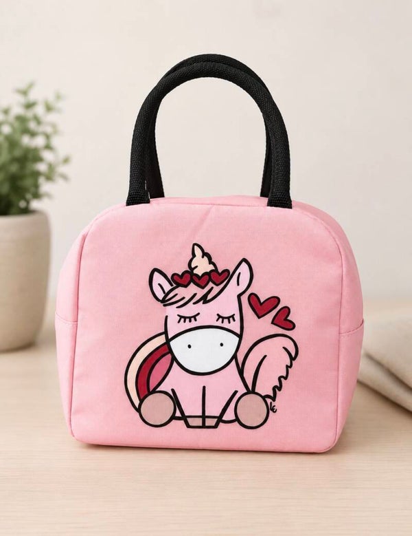 Lunch Cooltasje Unicorn / Regenboog – Roze
