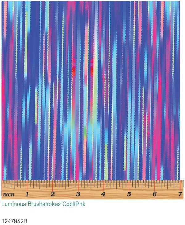 Luminous Blooms, Luminous Brushstrokes Cobalt