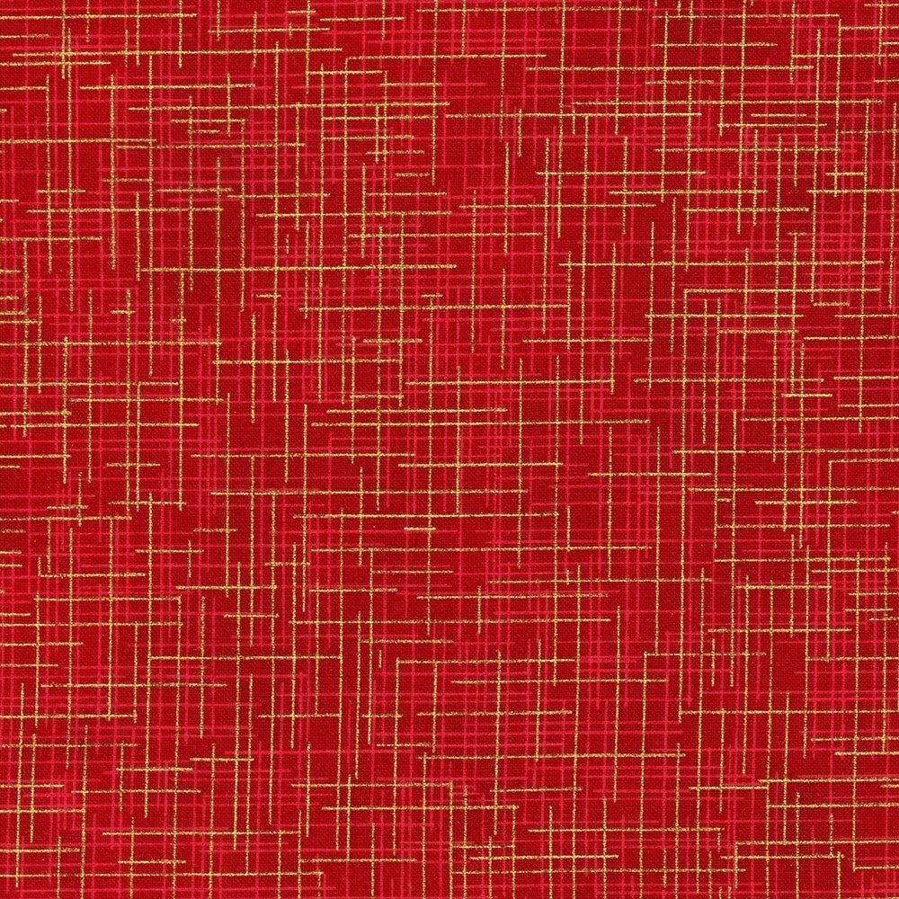 QUILTER'S LINEN METALLIC, SRKM-14476-91 CRIMSON