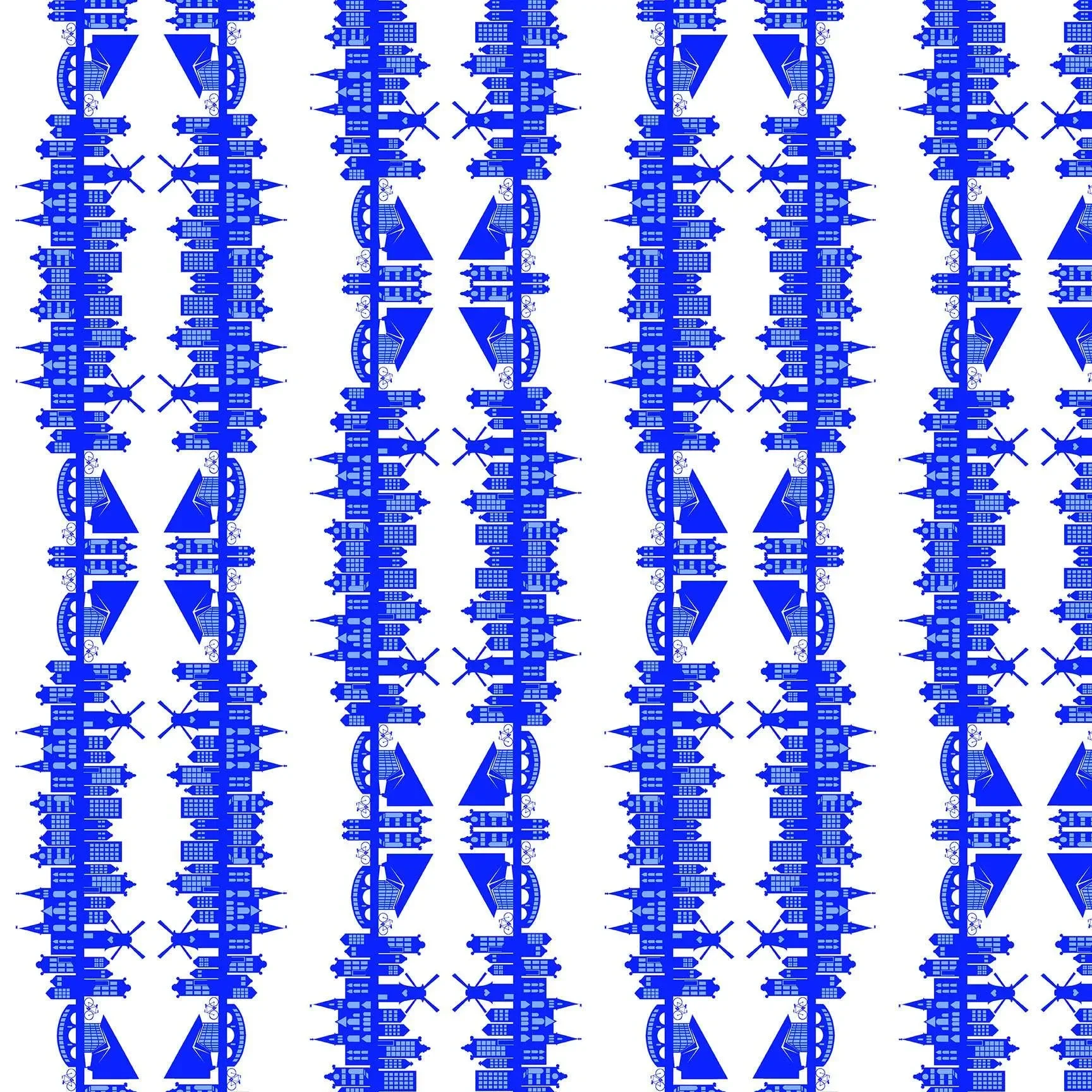 1689_B1 Streets Delftware - Makower UK - Amsterdam by Libs Elliot