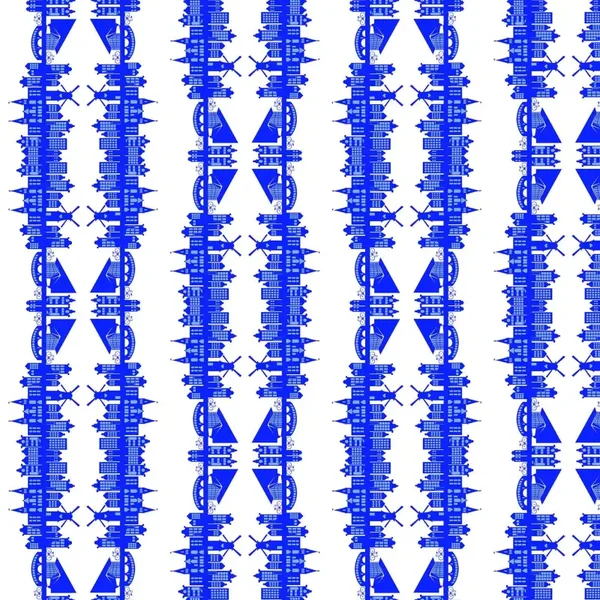 1689_B1 Streets Delftware - Makower UK - Amsterdam by Libs Elliot