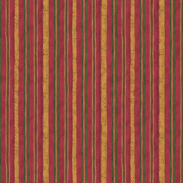 Star of Wonder, Star of Light, Scroll Stripe - Red (Kerst)