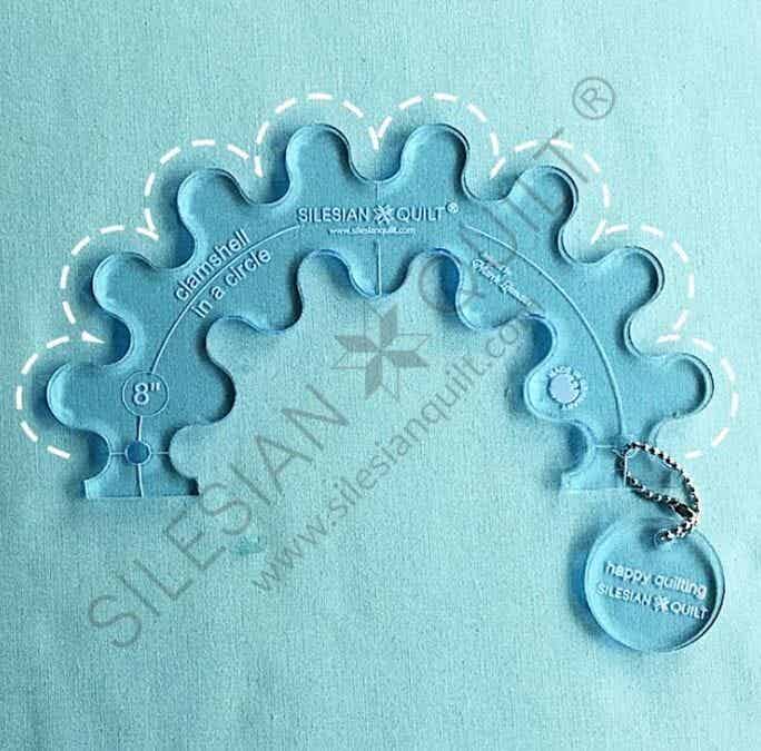 Silesian Quilt Ruler - Clamshell In A Circle 8 Inches