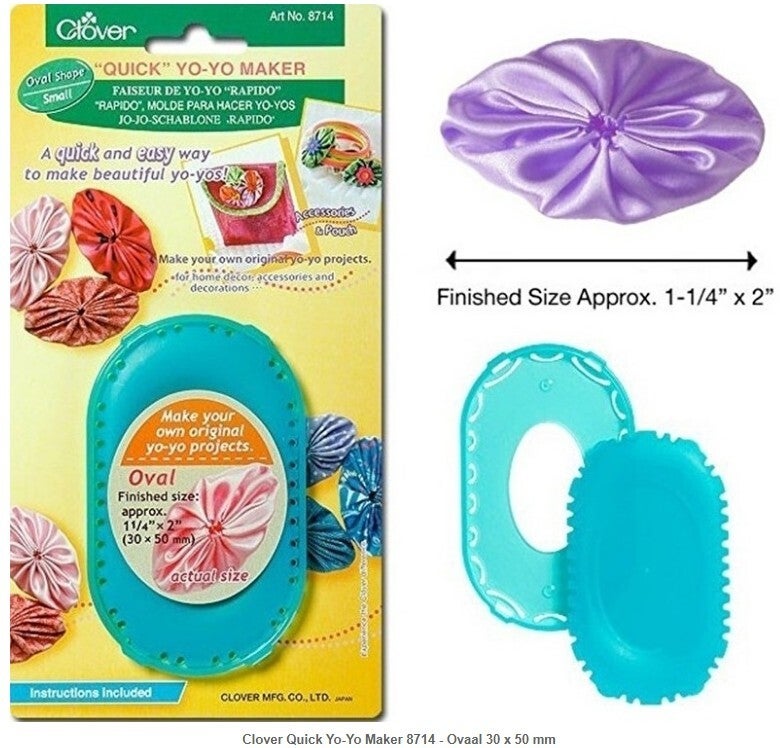 Clover 8714 Quick Yo-Yo Maker Small - Oval 30x50 mm