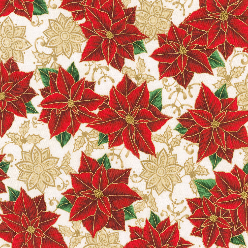 HOLIDAY FLOURISH-FESTIVE FINERY, SRKM-22288-84 CREAM (kerst)