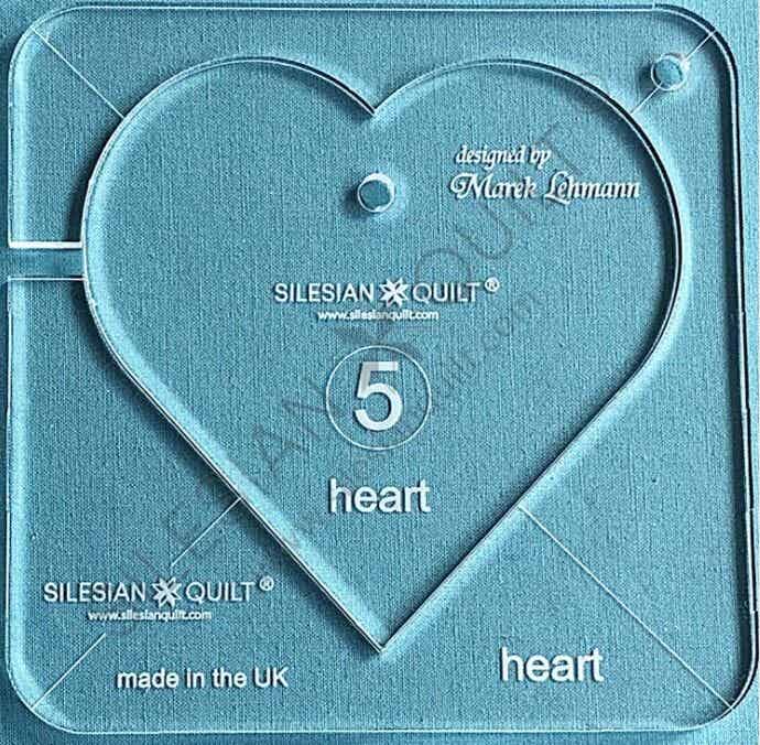 Silesian Quilt Ruler - Heart Series 5