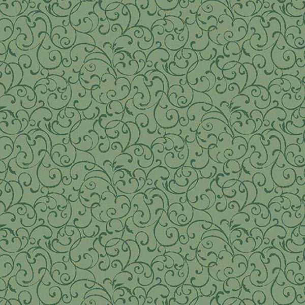 A Festive Medley, Winter Scroll Medium Green (Kerst)
