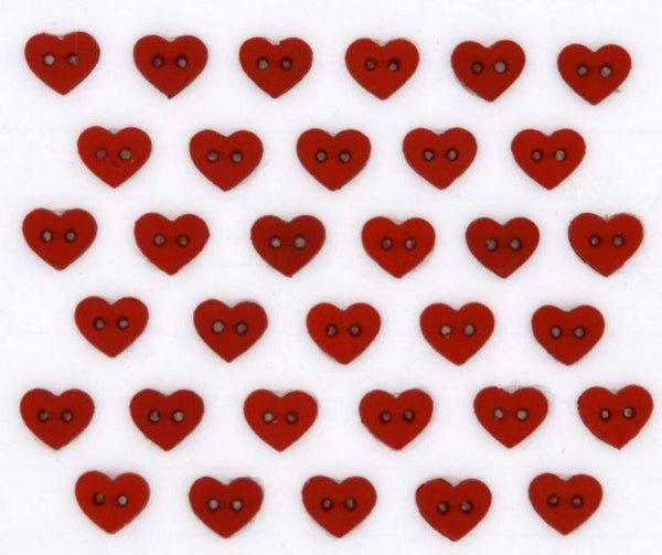 Knopen - Micro Red Hearts