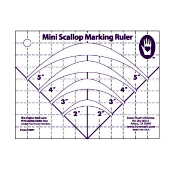 8244 - Small Scalllop Marking Ruler, Marti Michell