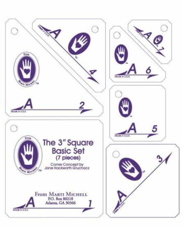 8251 - Set A, 3 inch Basic Template Set (7p), Marti Michell