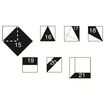 8253  - Set C, 3 inch Companion Template Set (7p), Marti Michell Templates
