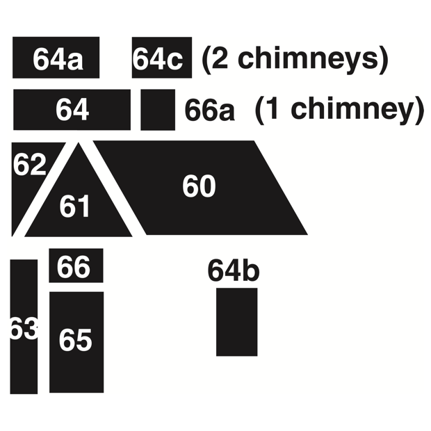 8953 - Set K, 12 inch (School) House block (7p), Marti Michell Templates
