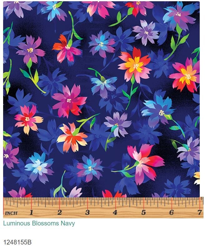 Luminous Blooms, Luminous Blossoms Navy