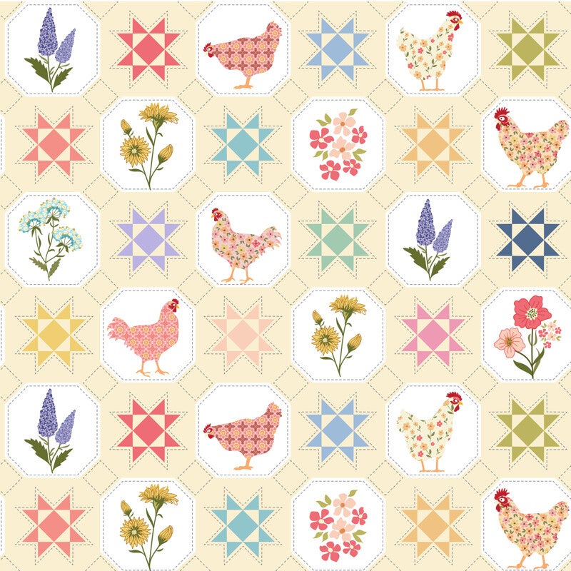 PRAIRIE SISTERS HOMESTEAD, QUILTED COUNTRYSIDE - Yellow