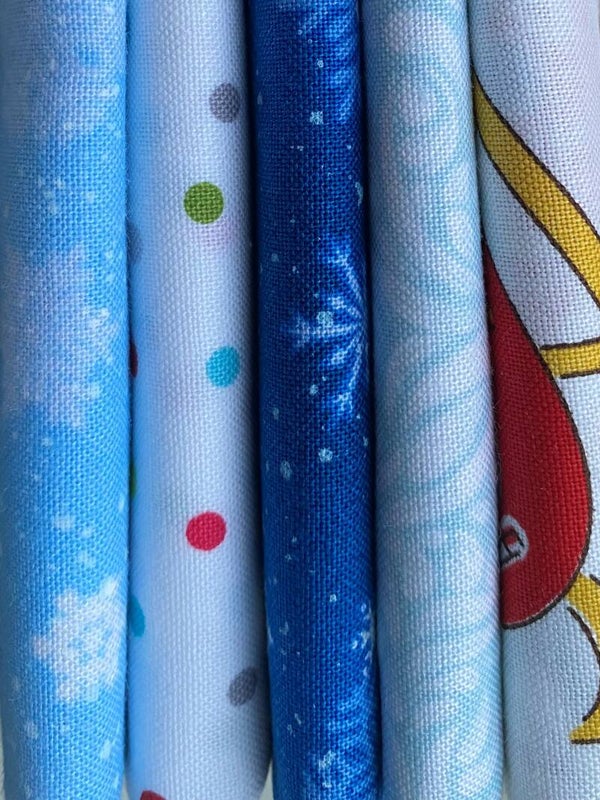 Candy Cane - Winter, Quiltstof pakketjes (Kerst)