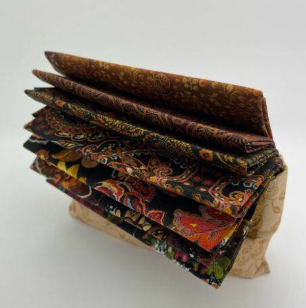 Resplendent, Fat Quarter Bundle Brown (9 st)