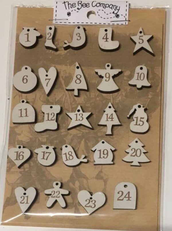 Knopen - Les Boutis de Lucie 24 small Adventcalendar buttons - Cream