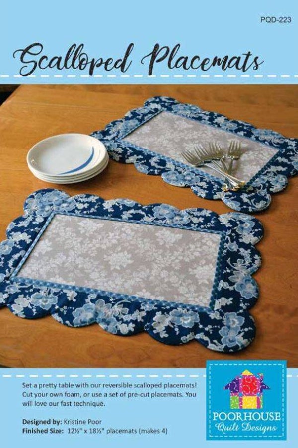 Scalloped Placemats, patroon (English) by Kristine Poor
