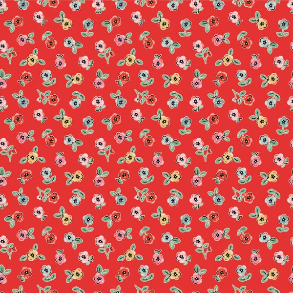 HOME SWEET HOME, Cheery Florals - Red