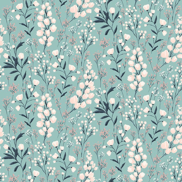 PAINTED BLOSSOMS, Field Of Dreams - Teal