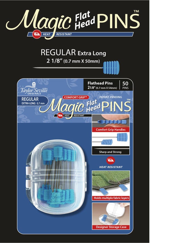 Magic Pins FLATHEAD Quilting REG (0,7mm x 54mm) 50pc, Taylor Seville