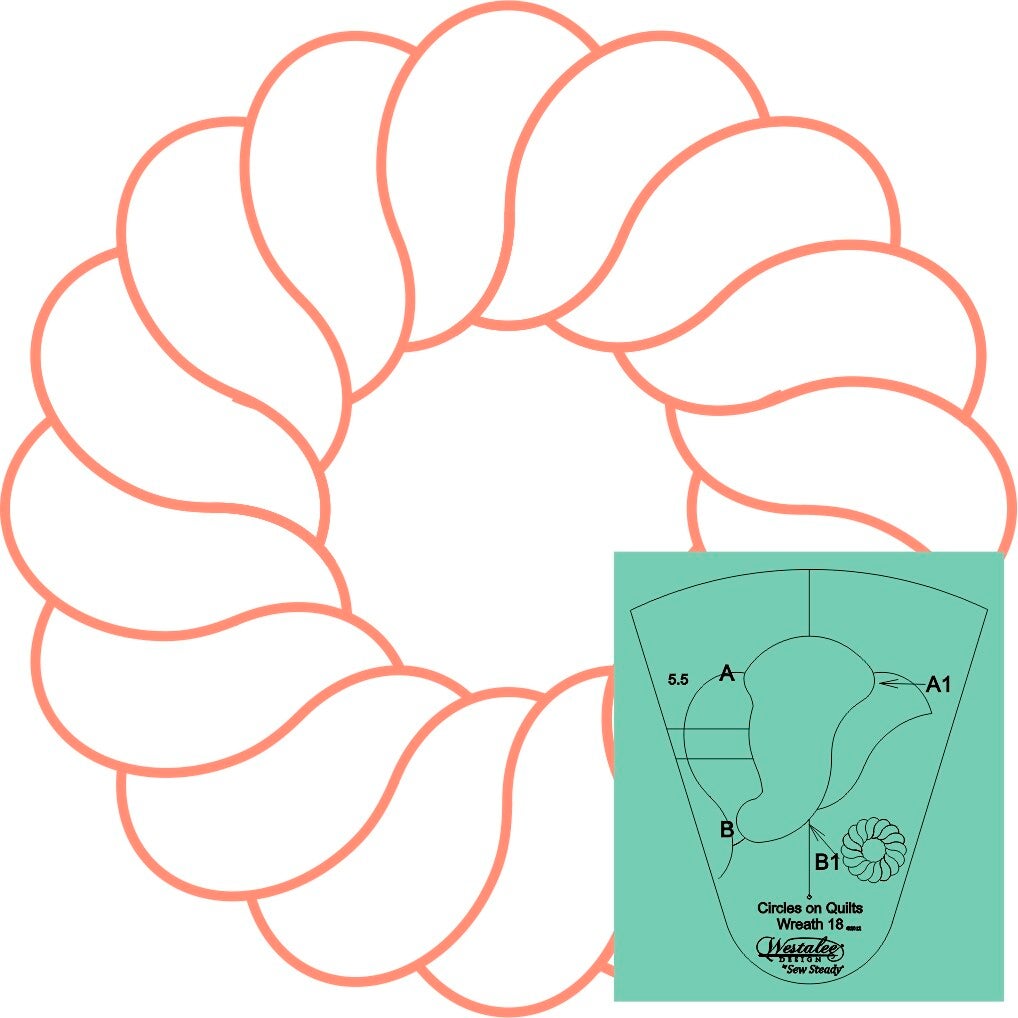 Westalee - Circles on Quilts WREATH #18 TEMPLATE