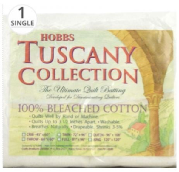 HOBBS Tuscany 100% Bleached Cotton, Full size 2,05 × 2,44m