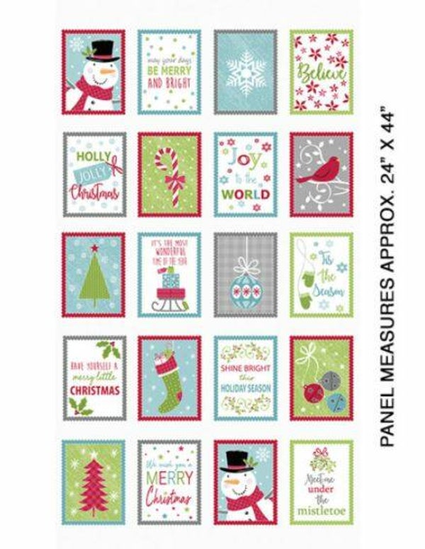 Joy - Merry and Bright - Panel (Kerst)