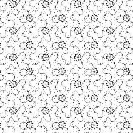 Domino Effect, Chantilly Floral White/Black