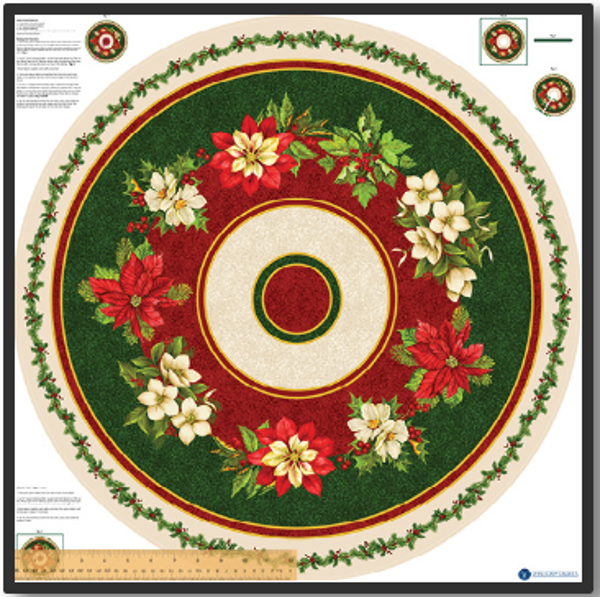 HOME FOR THE HOLIDAYS, Tree Skirt Forest - Panel (Kerst)