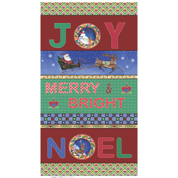 Merry & Bright Panel (90 x 105 cm) (Kerst)