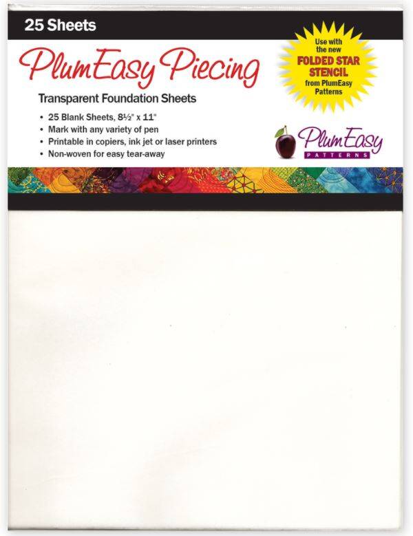 PlumEasy Piecing Printable Interfacing Sheets