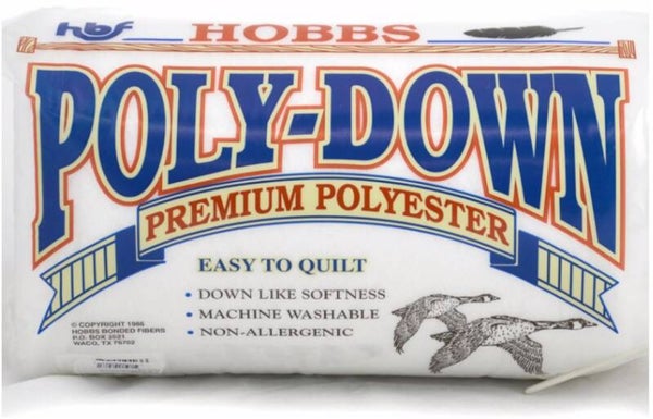 POLY-DOWN Polyester Batting 182.8 x 228.6 cm - Twin