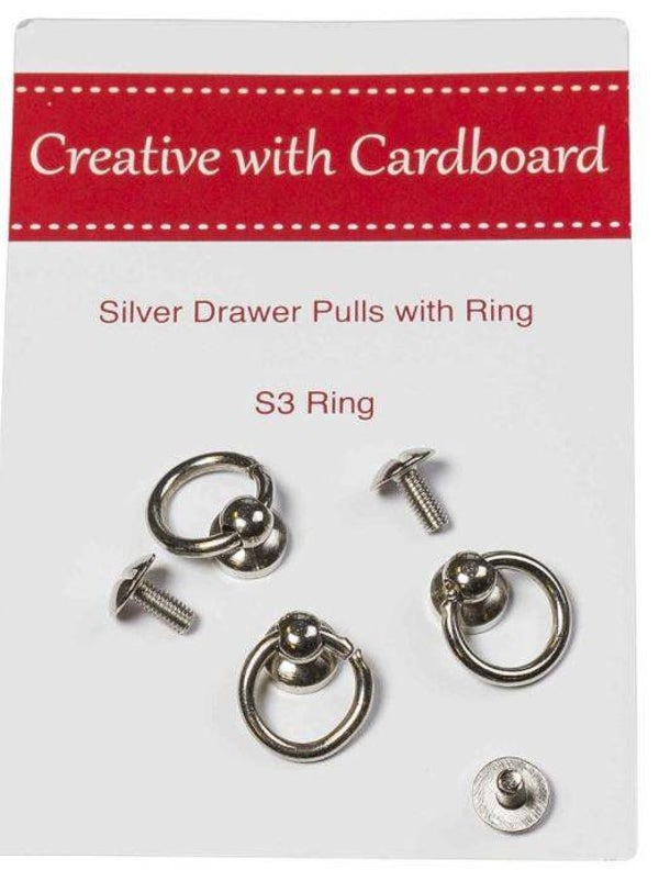 Knop ringetjes S3 zilverkleurig 3 stuks - Rinske Stevens Design