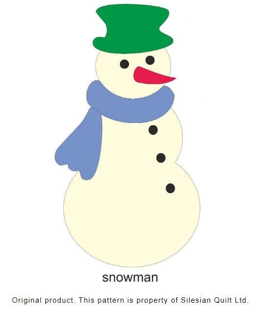 Silesian Template - Snowman 8 Inches