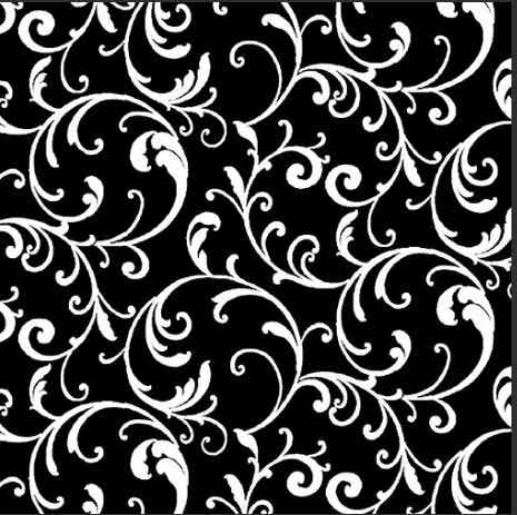Night & Day, Classic Scroll Black/White