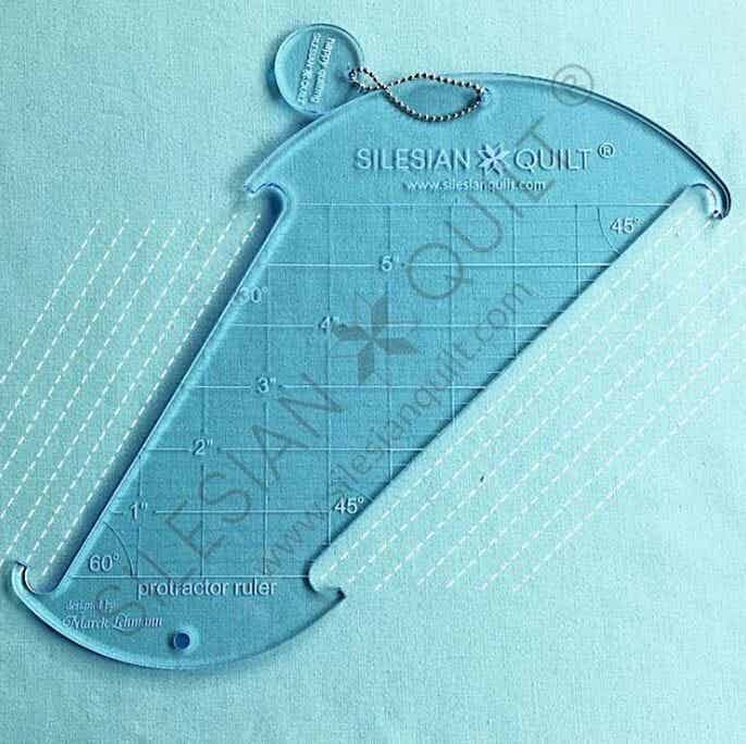 Silesian Quilt Ruler - Protractor Ruler