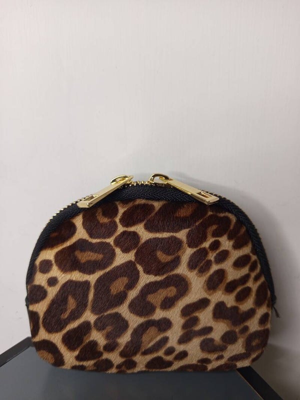 Portamonete "BonBon" in cavallino e vera pelle