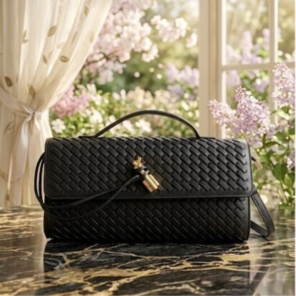 Borsa Intrecciata Donna VENERE in Ecopelle Premium – Elegante, Compatta e Versatile
