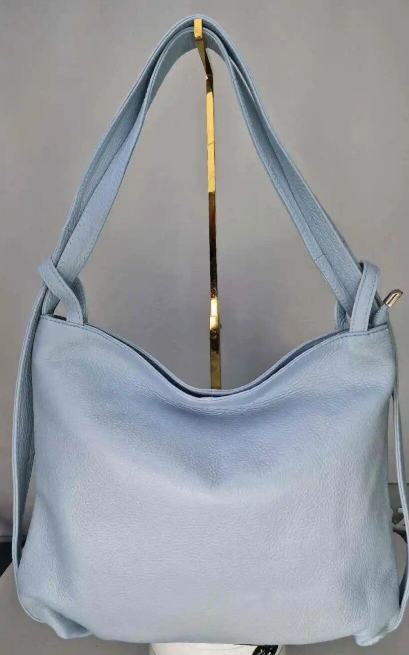 Borsa Convertibile a Zaino Ayla in Vera Pelle Made in Italy