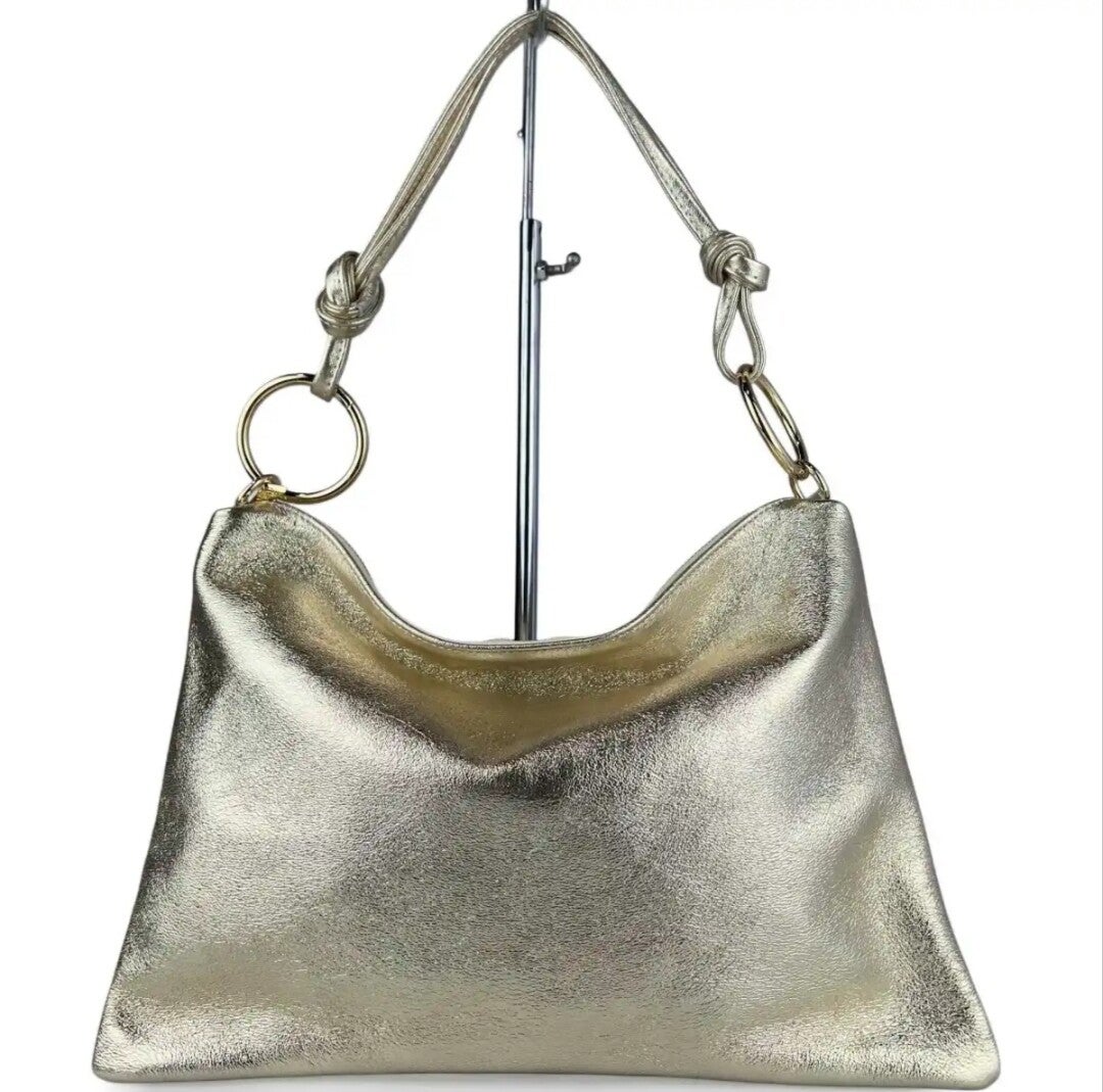 “Le Sottilissime Big – borsa con anelli in vera pelle”