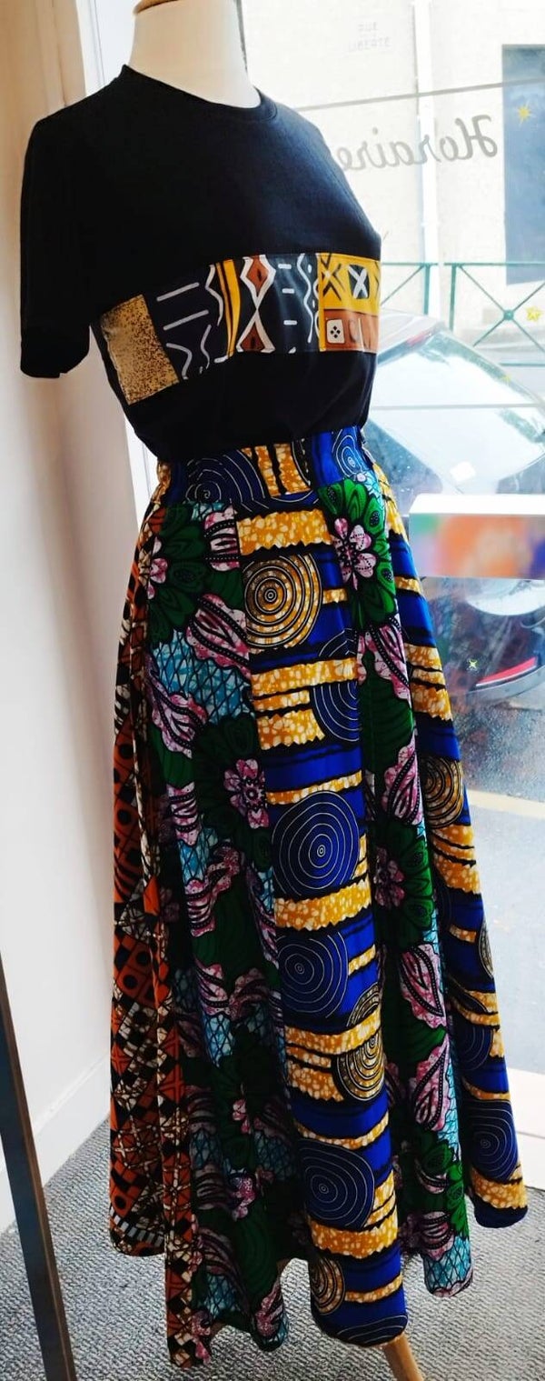 Jupe patchwork évasée