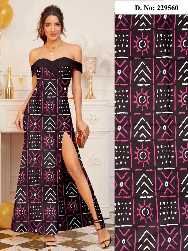 Tissu Bogolan violet