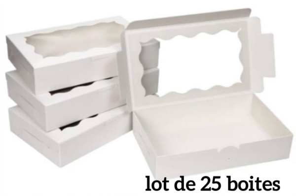 Lot de 25 boîtes à cupcakes 12 pièces