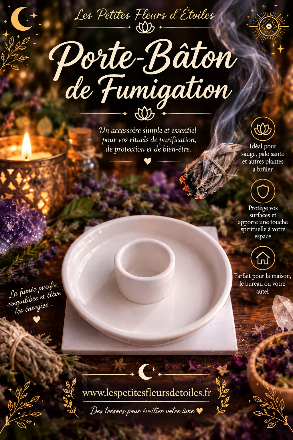 Porte bâton de fumigation