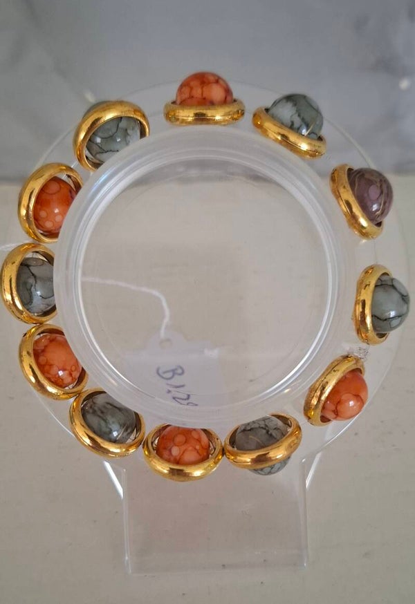 Bracelet perles marbrés.