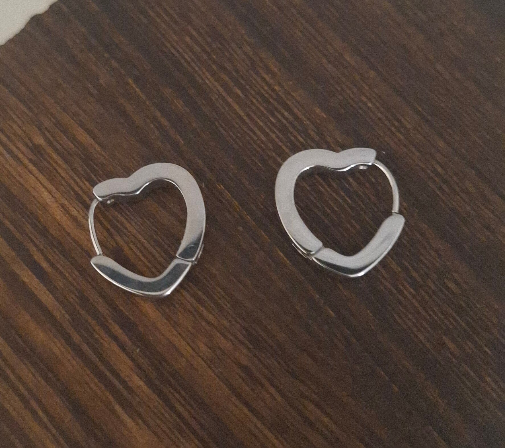 Créoles coeurs argentés n*1