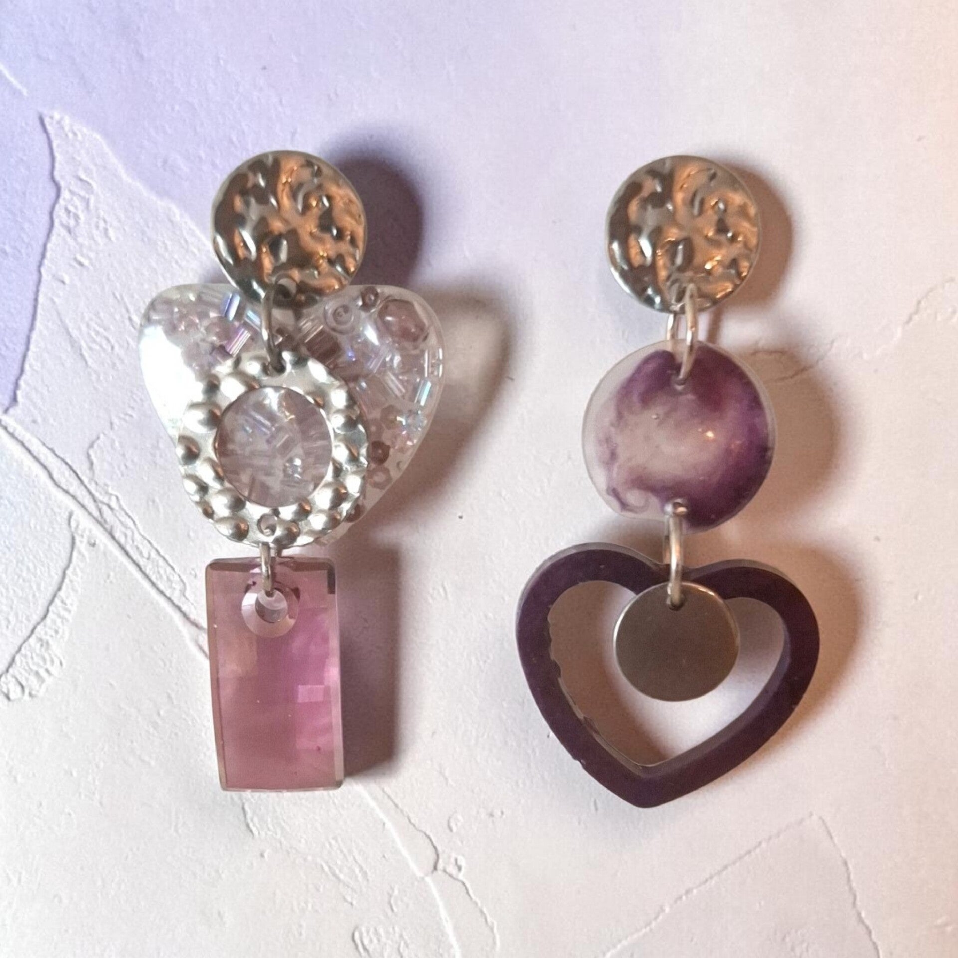 Boucles d' oreilles " purple "
