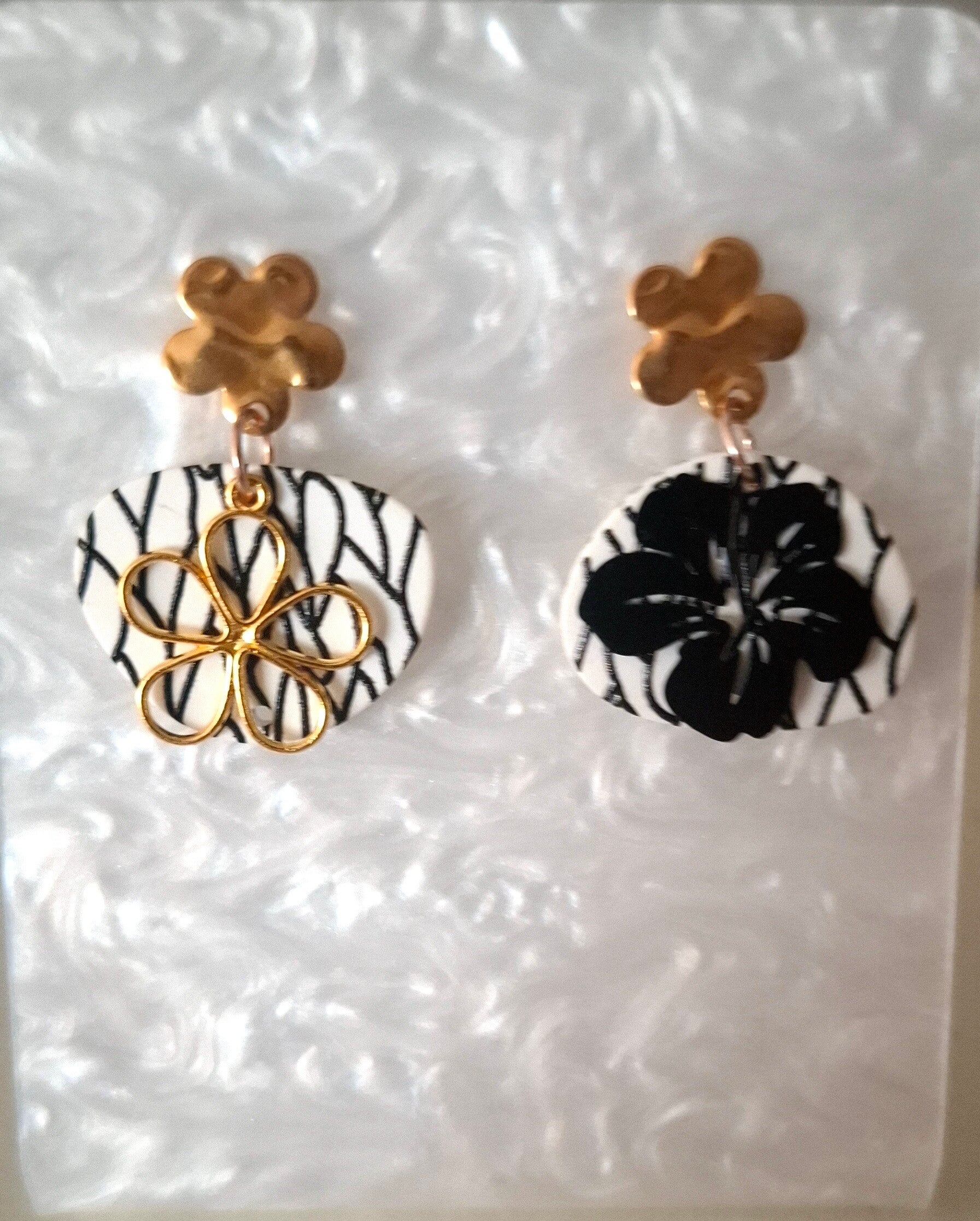 Boucles d' oreilles " élégance florale "